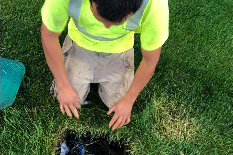 Sprinkler irrigation system installation and maintenance